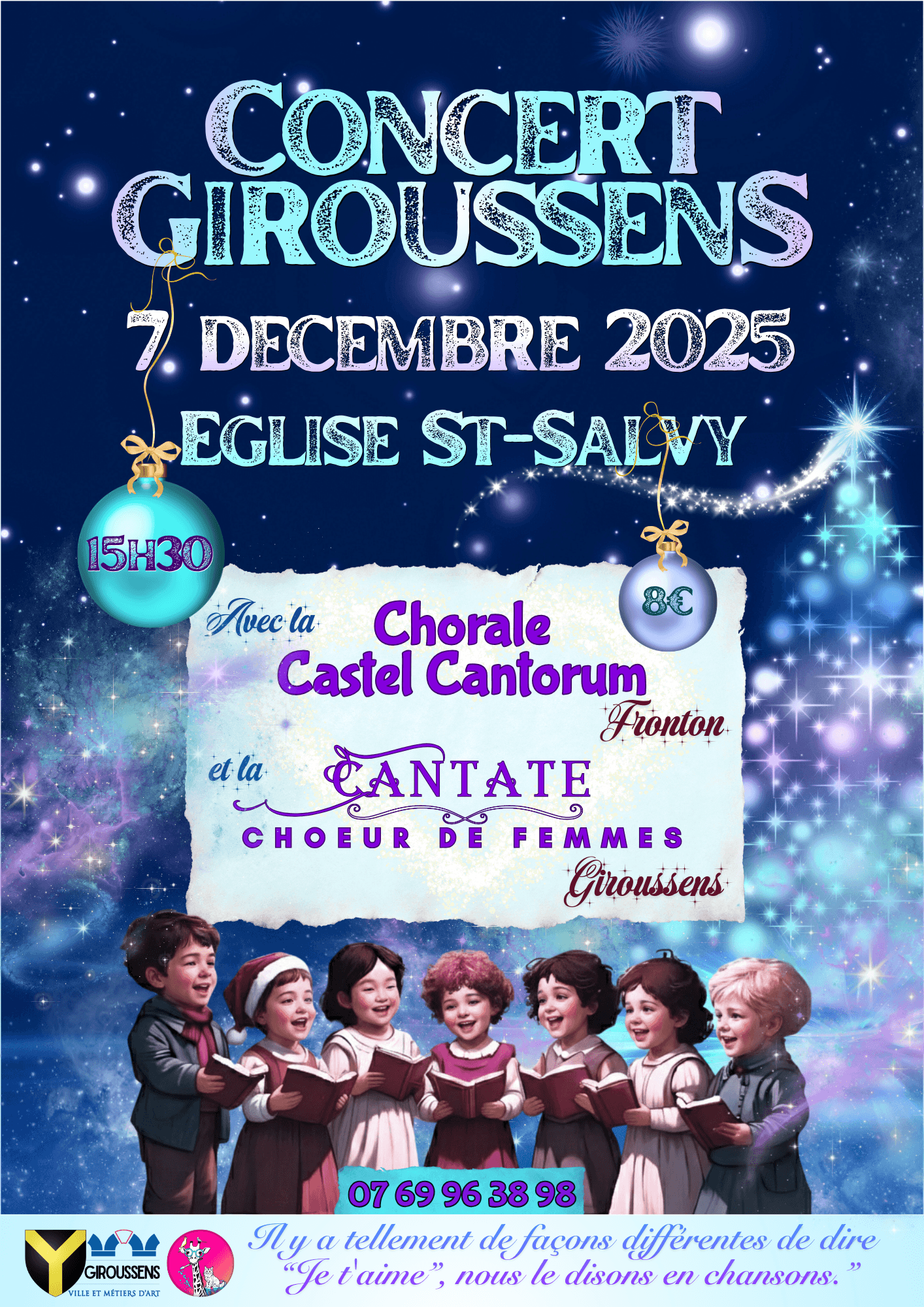 Projet Concert à Giroussens - Conception Visuelle réalisé pour L'Association Cantate - Chœur de Femmes de Giroussens